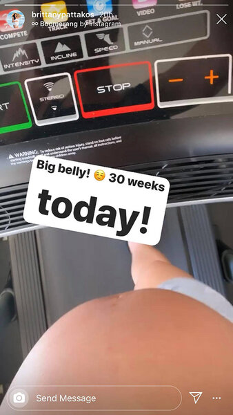 Brittany Pattakos Baby Bump Belly