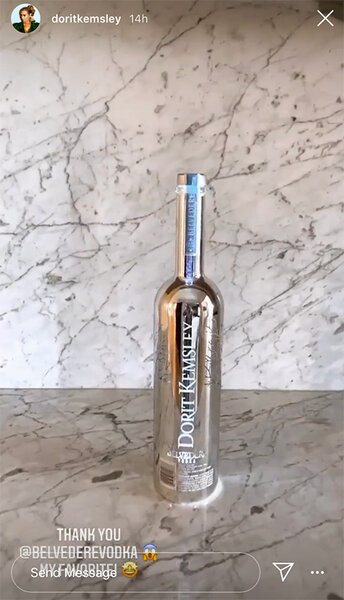 Dorit Kemsley Drinks Custom Belvedere Bottle After Season 10