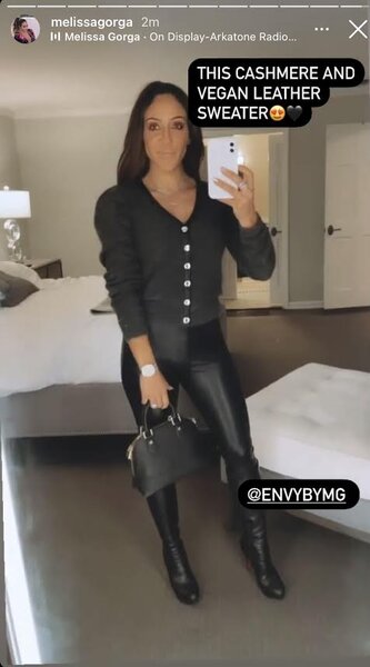 Melissa Gorga Black Leather Outfit