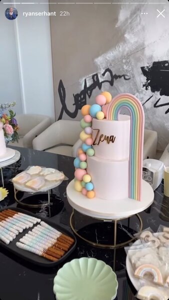 Ryan Serhant Daughter Zena Rainbow Cake 2