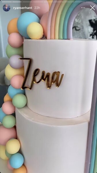 Ryan Serhant Daughter Zena Rainbow Cake