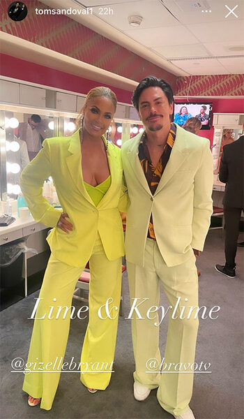 Style Living Gizelle Bryant Tom Sandoval Lime Suits 1