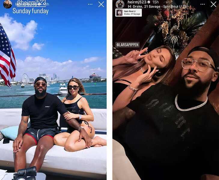 Larsa Pippen and Marcus Jordan on a day out together