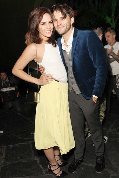Tom Schwartz puts his arm around Katie Maloney for a photo at OK Magazine's So Sexy party