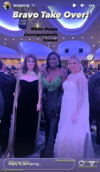 Ariana Madix, Lisa Vanderpump, and Wendy Osefo at the White House Correspondents Dinner.