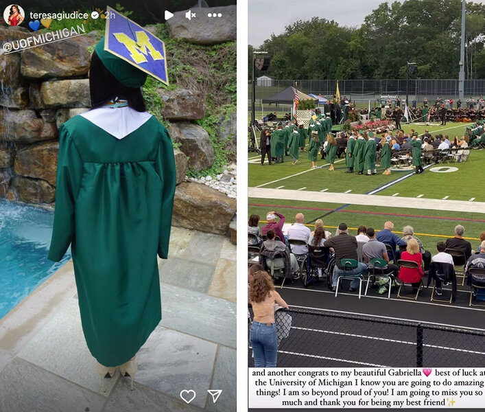 A series of images show Gabriella Giudice's High School Graduation