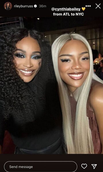 Image of Riley Burruss and Cynthia Bailey together.
