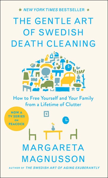 Illustrated book cover for The Gentle Art Of Swedish Death Cleaning