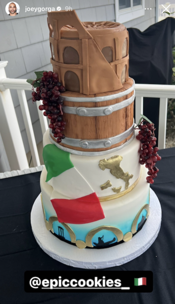 Joe Gorga posts a photo of his birthday cake on Instagram.