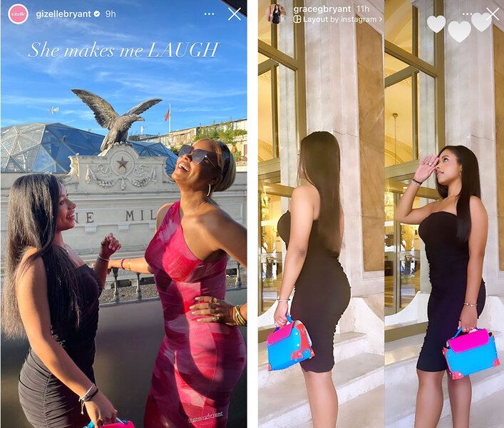 Collage of images from Giselle’s trip to Italy with her daughters