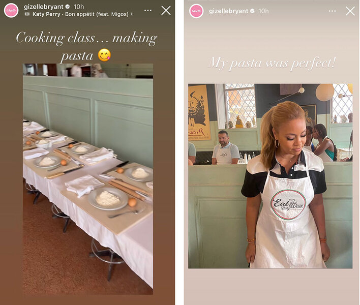 A collage of images from Giselle’s trip to Italy with her daughters