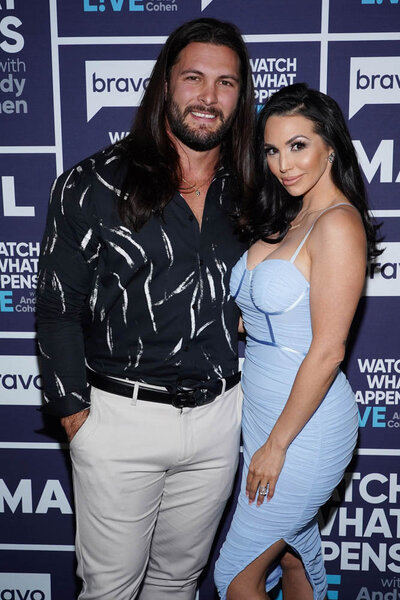 Scheana Shay and Brock Davies at Watch What Happens Live.