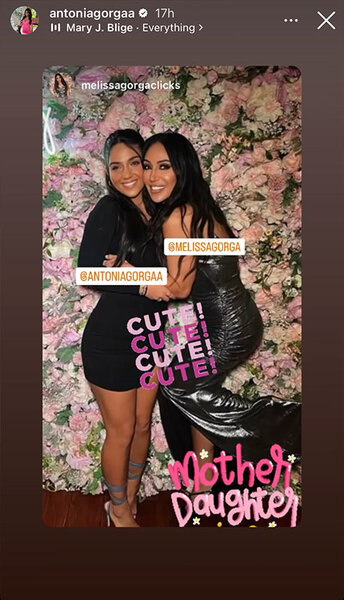 Antonia and Melissa Gorga pose for a photo together