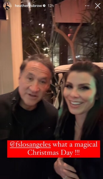 Heather Dubrow and Terry Dubrow smiling and talking.