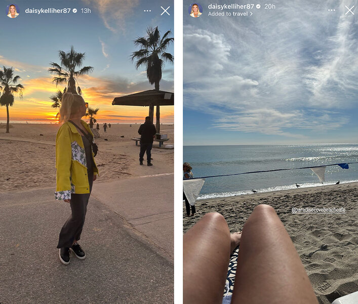 A series of Daisy Kelliher at the beach in Los Angeles.