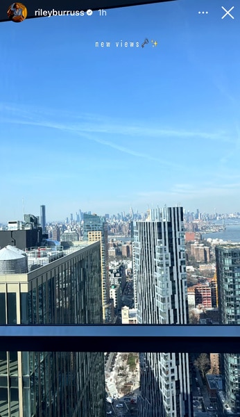 The views from Riley Burruss' new apartment in New York.