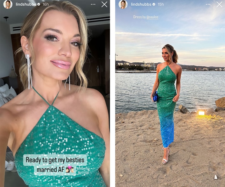 Lindsay & Amanda Rock Jaw-Dropping Dresses at a Friend's Wedding: 