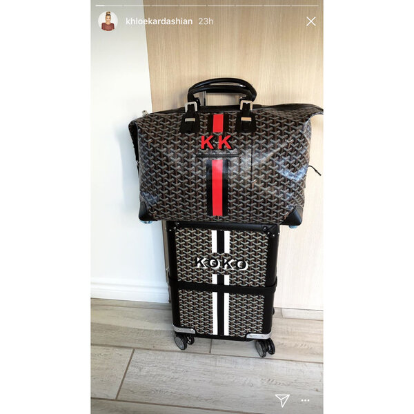 kardashian goyard luggage