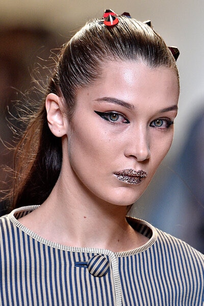 Check Out Bella and Gigi Hadid's Sparkly Lips Fendi [See Photos ...