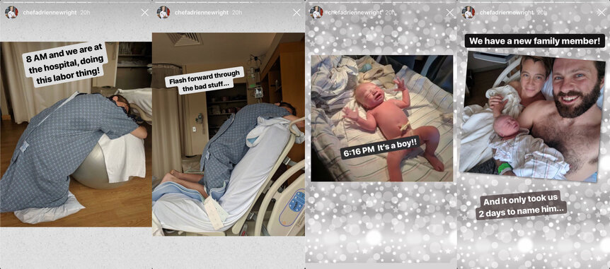 Adrienne Wright Birth Story: Instagram Pictures