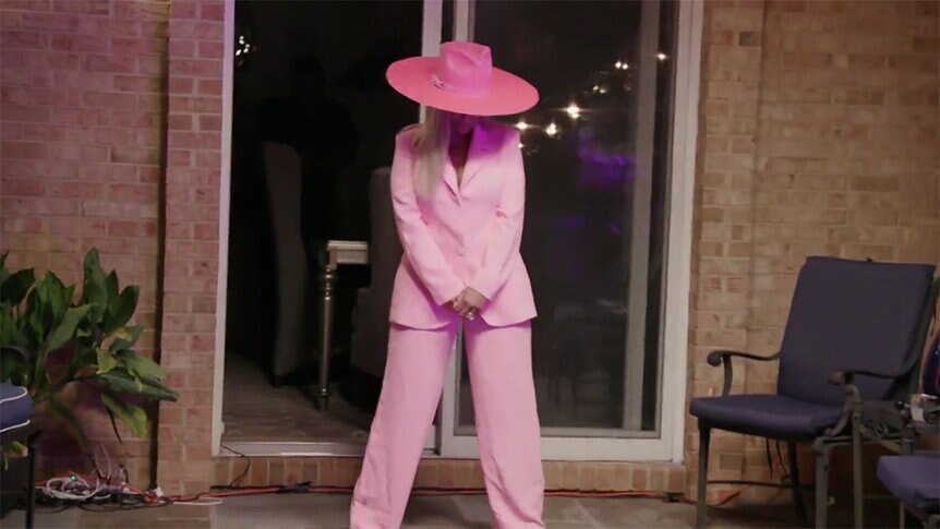 Karen Huger Pink Suit 1