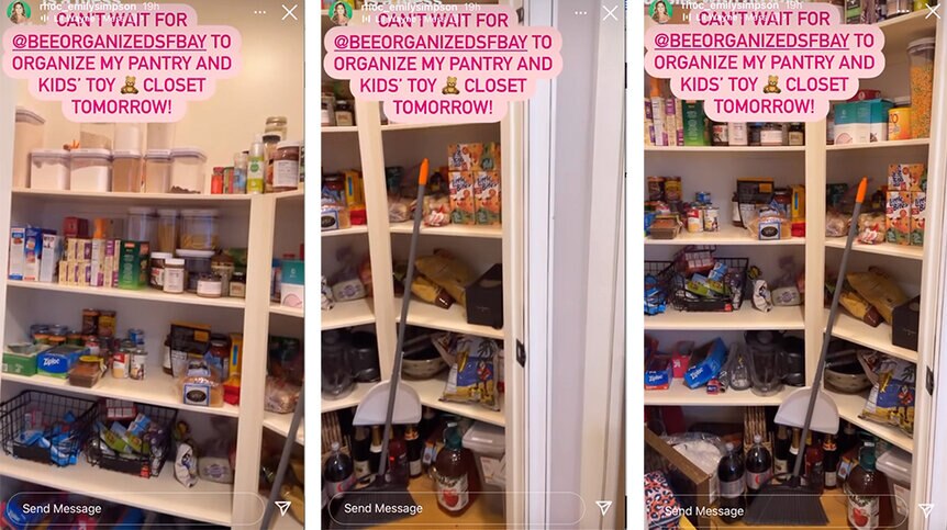 Style Living Ig Rhoc Emily Simpson Home Organization Transformation Pantry Before