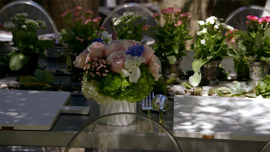 Lisa Vanderpump Scheana Shay Bridal Shower Flowers