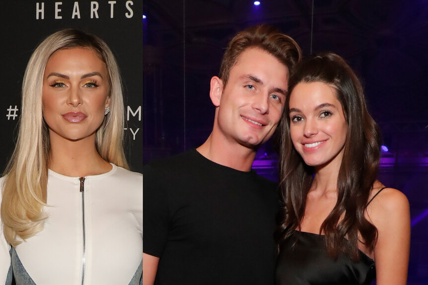 Split image of Lala Kent, James Kennedy and Ally Lewber