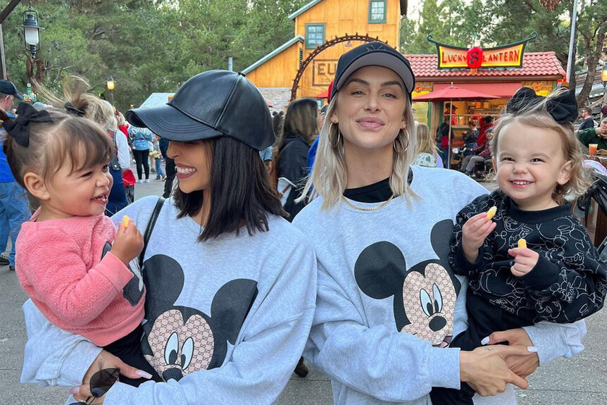 Lala Kent and Scheana Shay with their daughters.