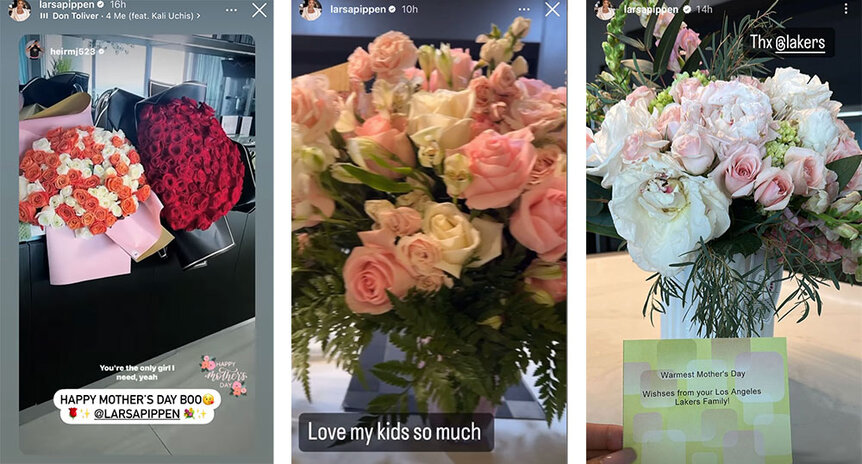 Larsa Pippen's Mother's Day flowers.