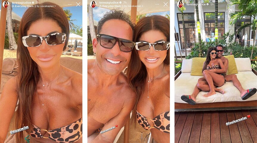 Teresa Giudice Wears a Leopard-Print Bikini on Vacation: Photos
