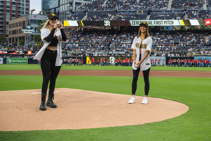 Ariana Madix and Scheana Shay throw first pitch at a Padres Game