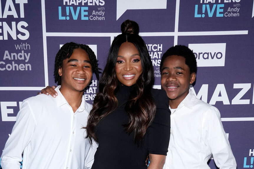 Marlo Hampton with nephews Michael and William at Watch What Happens Live