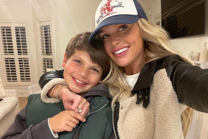 Madison Lecroy takes a selfie with her son.