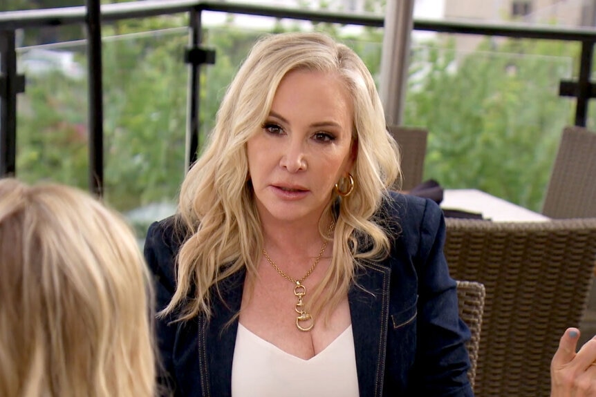 Shannon Storms Beador filming The Real Housewives of Orange County.