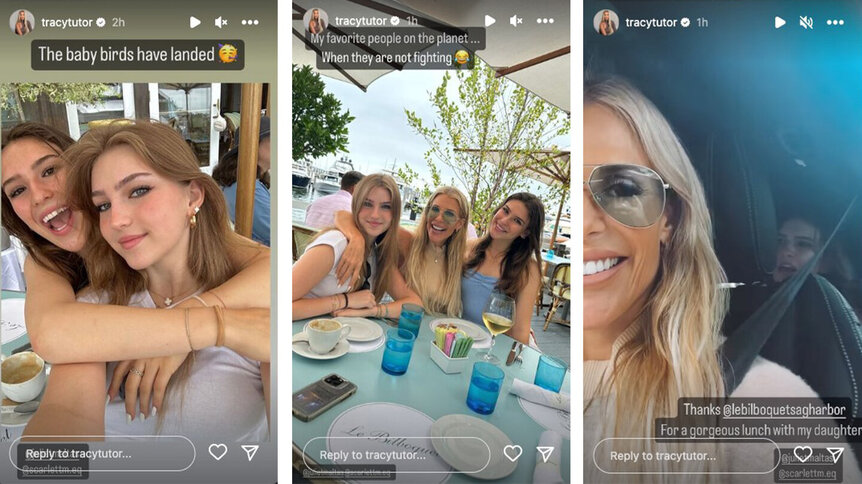 Tracy Tutor posts photos with her daughters on her Instagram Story.