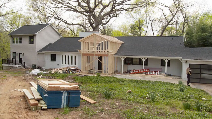 The exterior of Gizelle Bryant's home under renovation.