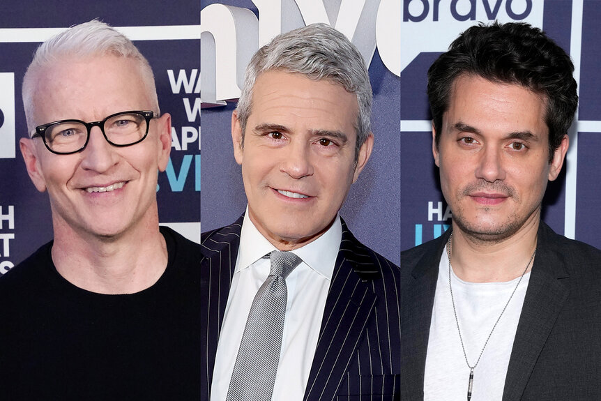 Split of Anderson Cooper, Andy Cohen, and John Mayer at WWHL and Bravocon.