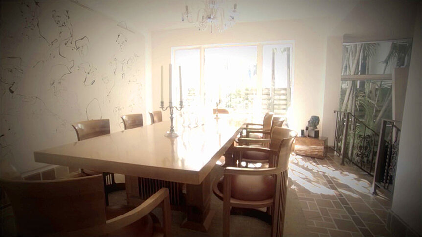 Adriana De Moura's dining room in her old house.