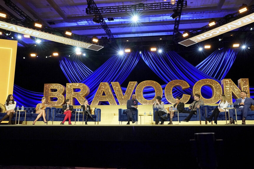 The Vanderpump Rules cast during a panel at BravoCon 2023.