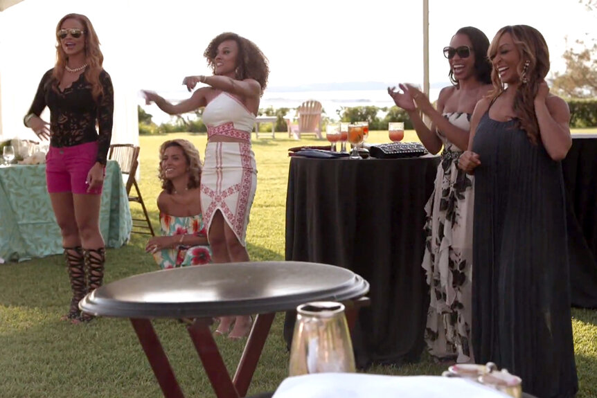 The cast of RHOP seen on vacation in Bermuda during season 2 of the show.