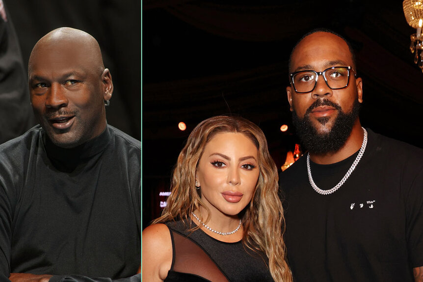 Split of Michael Jordan at a basketball game and Larsa Pippen with Marcus Jordan out in Miami