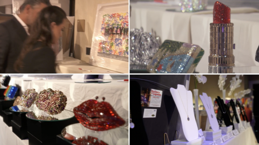 Sparkly auction items for Dorit Kemsley's Homeless Not Toothless Gala appear in The Real Housewives of Beverly Hills 1312.