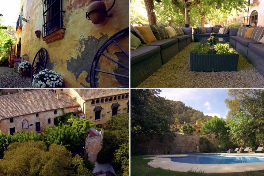 Outdoor shots of the villa in The Real Housewives of Beverly Hills 1313.