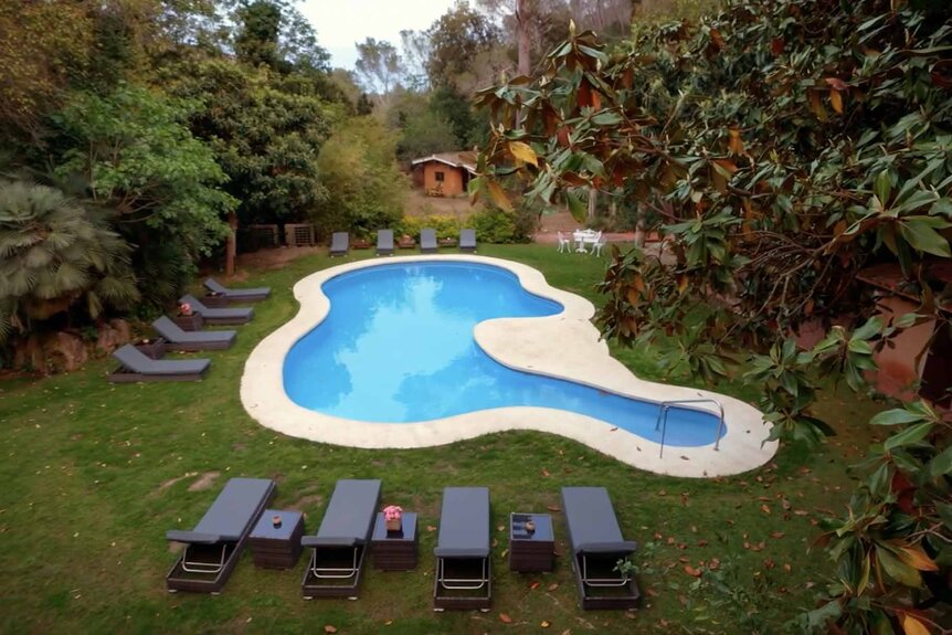 A pool in The Real Housewives of Beverly Hills 1313