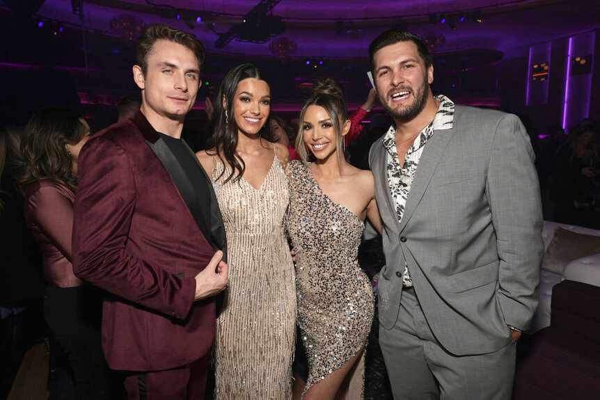 James Kennedy, Ally Lewber, Scheana Shay, and Brock Davies at the Vanderpump Rules Season 11 premiere party