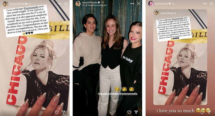 A split of Ariana Madix and Katie Maloney from her Instagram Story.