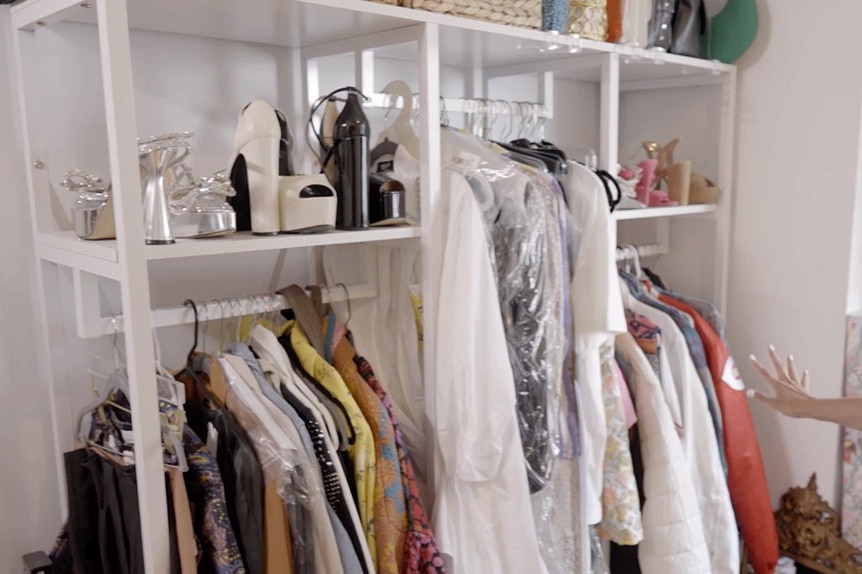 Danielle Olivera's Closet during her home tour.