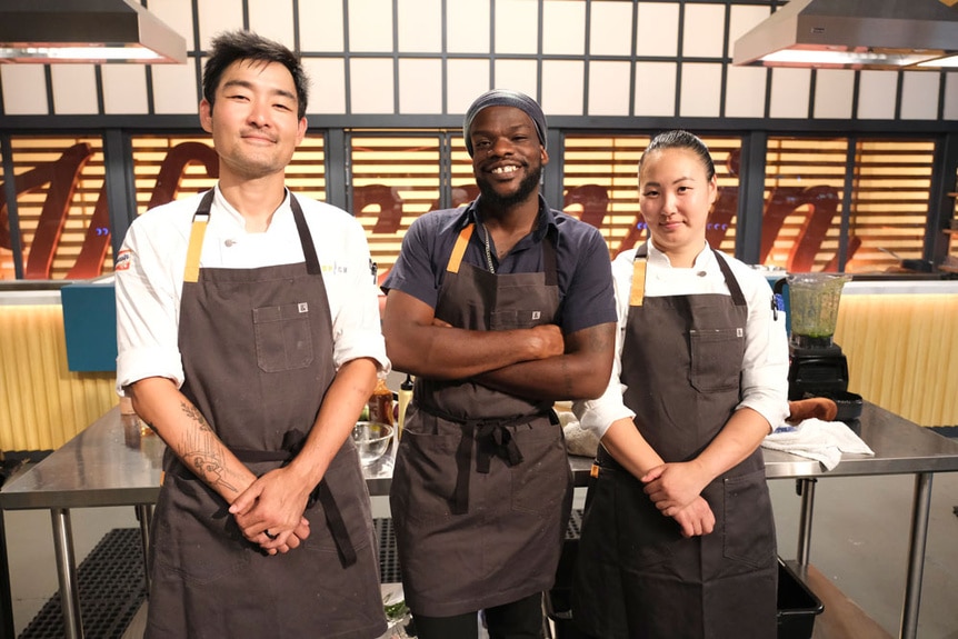 Charly Pierre Soo Ahn and Kaleena Bliss on Last Chance Kitchen