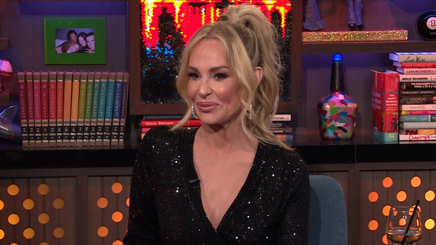 Taylor Armstrong on Watch What Happens Live with Andy Cohen.